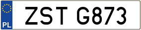 Trailer License Plate